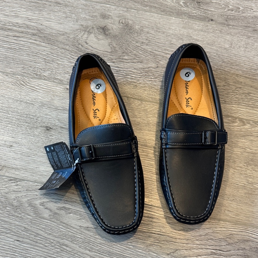 🆕 Dream Seek Men's Black driver loafers Size 9